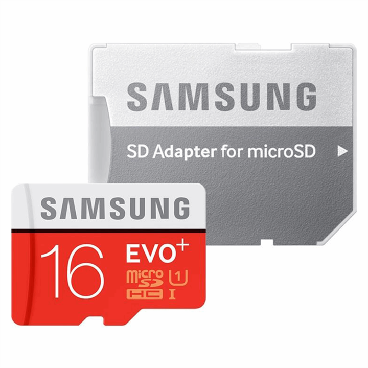 کارت حافظه microSDXC سامسونگ مدل Evo Plus کلاس 10 استاندارد UHS-I U1 سرعت 80MBps همراه با آداپتور SD ظرفیت16 گیگابایت